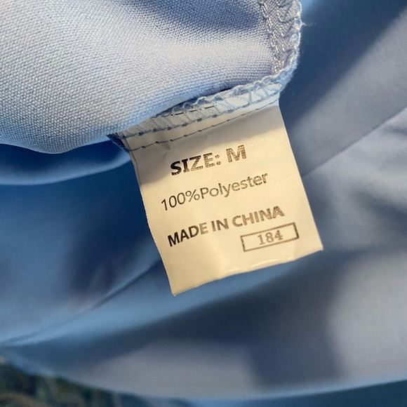 DOKOTOO Light Blue Polyester Romper NWT, Tiered Design Sleeveless with CHARM!! - Picture 4 of 4